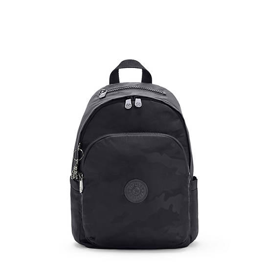 Kipling Delia Backpacks Black Camo Embossed | AU 1571DF